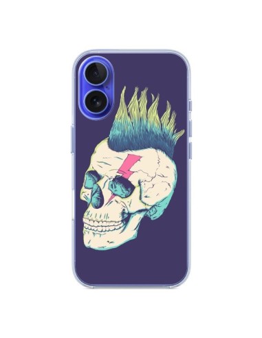 Coque iPhone 16 Tête de mort Punk - Victor Vercesi