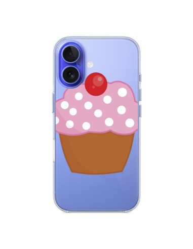 Coque iPhone 16 Cupcake Cerise Transparente - Yohan B.