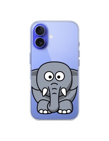 Coque iPhone 16 Elephant Animal Transparente - Yohan B.