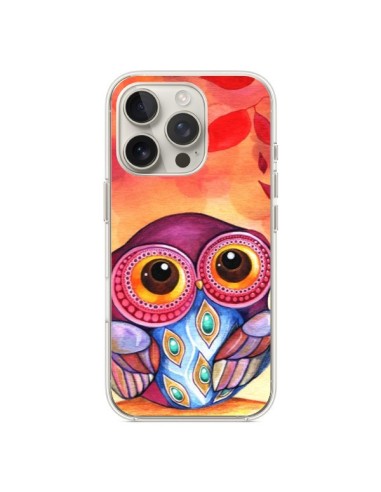 Coque iPhone 16 Pro Chouette Feuilles Automne - Annya Kai