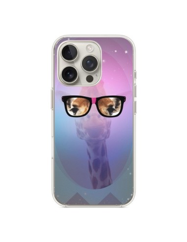 Cover iPhone 16 Pro Giraffa Nerd con Occhiali - Aurelie Scour