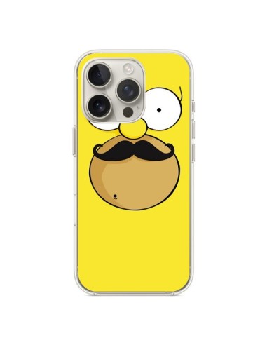 Coque iPhone 16 Pro Homer Movember Moustache Simpsons - Bertrand Carriere