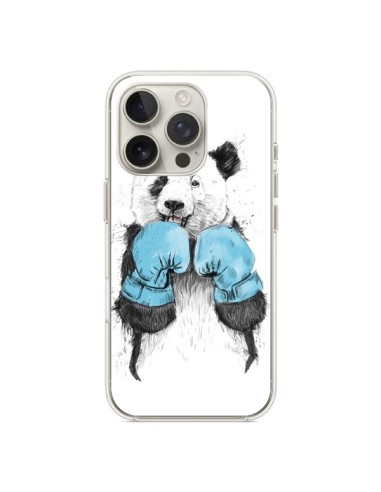 Coque iPhone 16 Pro Winner Panda Boxeur - Balazs Solti