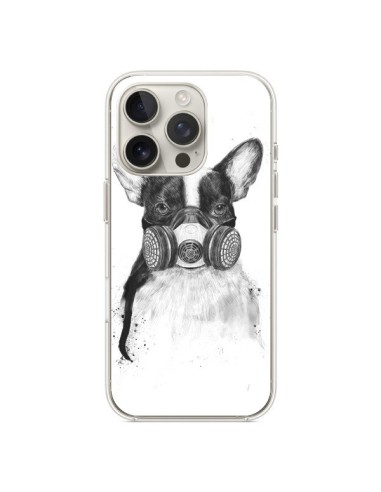 Coque iPhone 16 Pro Tagueur Bulldog Dog Chien Big City Life - Balazs Solti