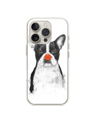 Coque iPhone 16 Pro Clown Bulldog Chien Dog - Balazs Solti