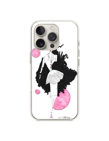 Coque iPhone 16 Pro Demoiselle Femme Fashion Mode Rose - Cécile