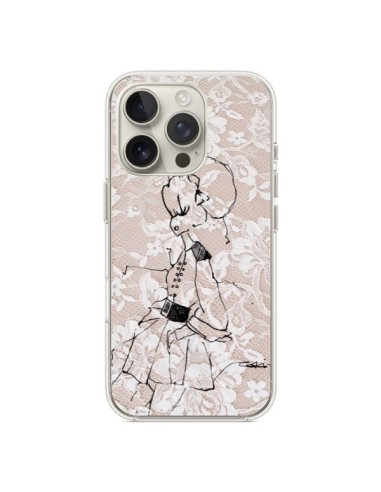 Coque iPhone 16 Pro Croquis Dentelle Femme Fashion Mode - Cécile