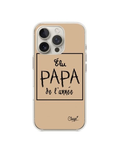 Coque iPhone 16 Pro Elu Papa de l'Année Beige - Chapo