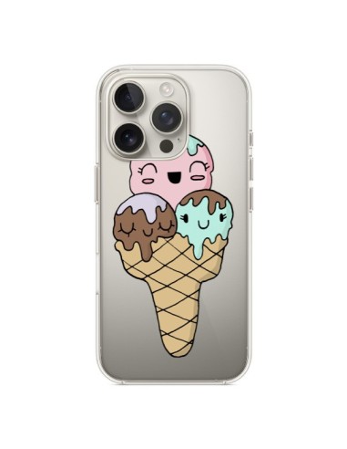 Coque iPhone 16 Pro Ice Cream Glace Summer Ete Cerise Transparente - Claudia Ramos