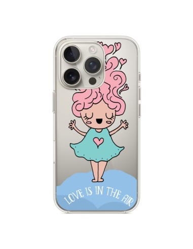 Coque iPhone 16 Pro Love Is In The Air Fillette Transparente - Claudia Ramos