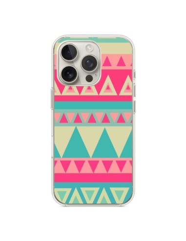 iPhone 16 Pro Case Aztec Pink Green - Eleaxart