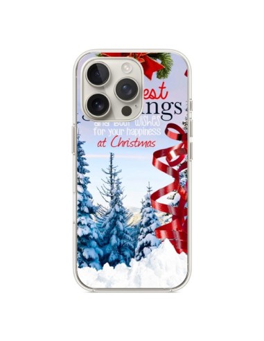 Coque iPhone 16 Pro Voeux Joyeux Noël - Eleaxart