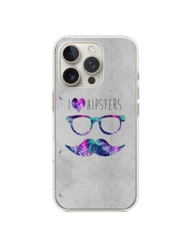 Coque iPhone 16 Pro I Love Hipsters - Eleaxart