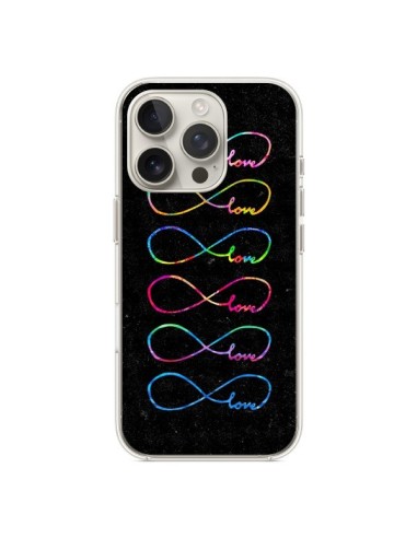 Coque iPhone 16 Pro Love Forever Infini Noir - Eleaxart