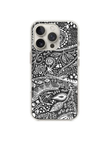 Coque iPhone 16 Pro Azteque Noir et Blanc - Eleaxart