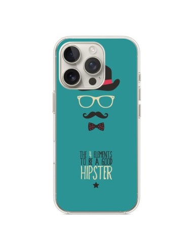 Coque iPhone 16 Pro Chapeau, Lunettes, Moustache, Noeud Papillon To Be a Good Hipster - Eleaxart