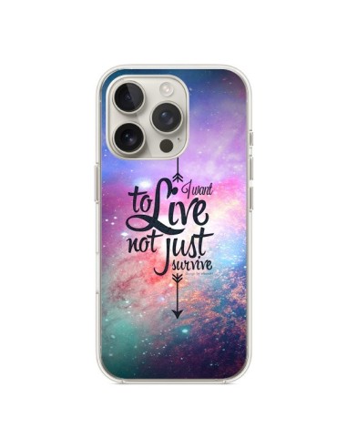 Coque iPhone 16 Pro I want to live Je veux vivre - Eleaxart