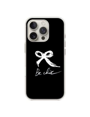 Coque iPhone 16 Pro Be Chic Noeud Papillon Blanc - Léa Clément