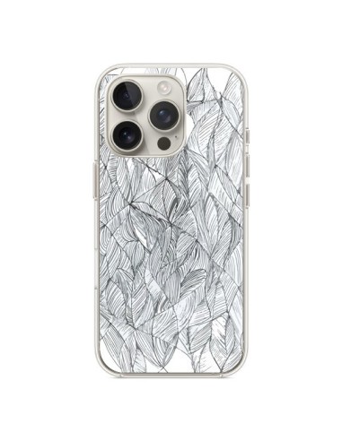 Coque iPhone 16 Pro Courbes Meandre Blanc Noir - Léa Clément