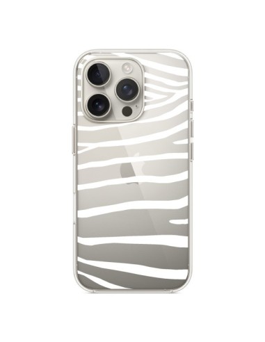 Coque iPhone 16 Pro Zebre Zebra Blanc Transparente - Project M