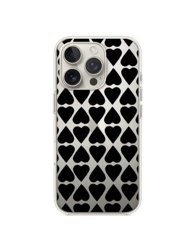 Cover iPhone 16 Pro Cuore Nero Trasparente - Project M