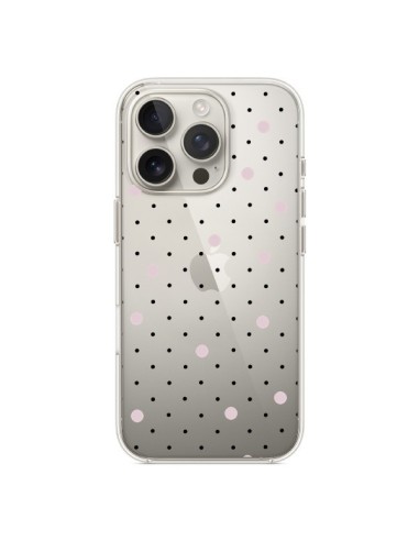 Cover iPhone 16 Pro Punti Rosa Trasparente - Project M