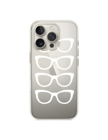 Coque iPhone 16 Pro Sunglasses Lunettes Soleil Blanc Transparente - Project M