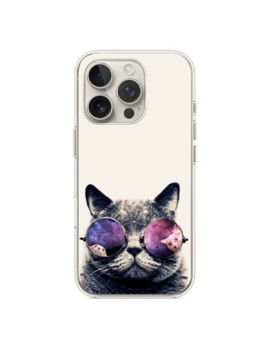 Cover iPhone 16 Pro Gatto con gli occhiali- Gusto NYC