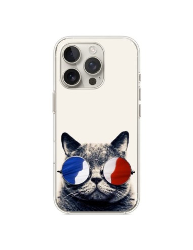 Coque iPhone 16 Pro Chat à lunettes françaises - Gusto NYC