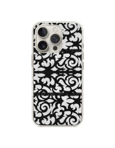 Coque iPhone 16 Pro Abstrait Noir et Blanc - Irene Sneddon