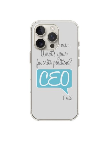 Coque iPhone 16 Pro What's your favorite position CEO I said, bleu - Shop Gasoline