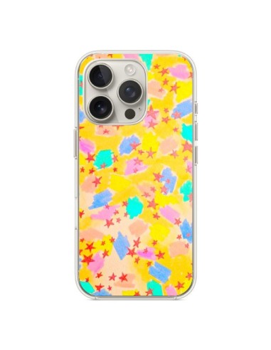 Coque iPhone 16 Pro Stars Etoiles Jaunes - Ebi Emporium