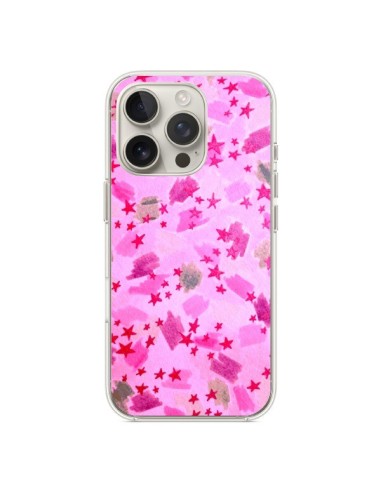 Coque iPhone 16 Pro Stars Etoiles Roses - Ebi Emporium