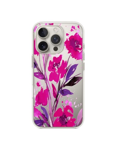 Coque iPhone 16 Pro Roses Fleur Flower Transparente - Ebi Emporium