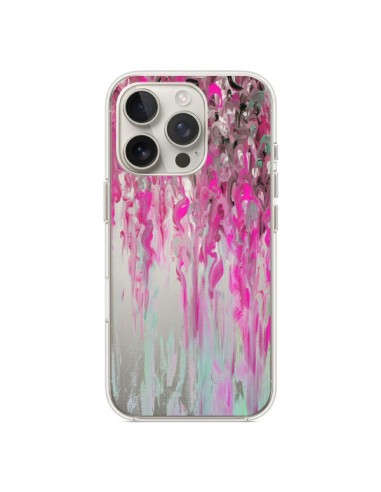 Coque iPhone 16 Pro Tempête Rose Transparente - Ebi Emporium