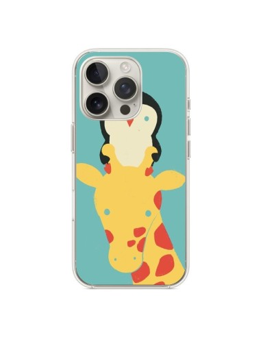 Coque iPhone 16 Pro Girafe Pingouin Meilleure Vue Better View - Jay Fleck