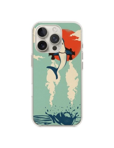 Coque iPhone 16 Pro Requin Avion Volant - Jay Fleck