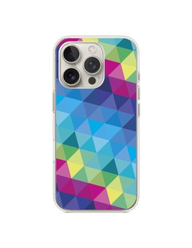 Coque iPhone 16 Pro Azteque Gheo Bleu - Javier Martinez