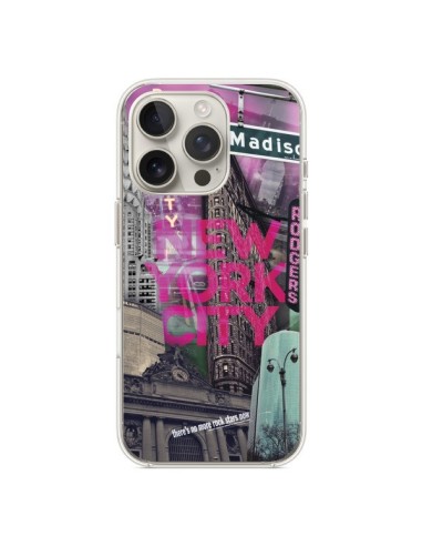 Coque iPhone 16 Pro New York City Rose - Javier Martinez