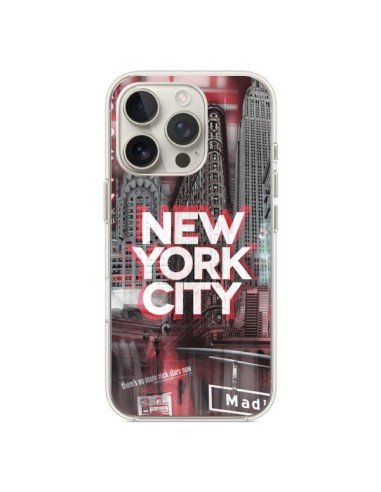 Coque iPhone 16 Pro New York City Rouge - Javier Martinez