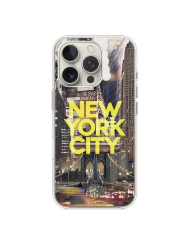 Coque iPhone 16 Pro New York City Jaune - Javier Martinez