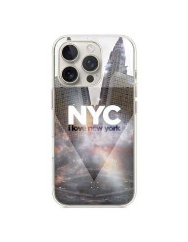 Coque iPhone 16 Pro I Love New York City Gris - Javier Martinez