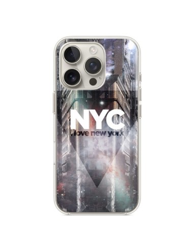 Coque iPhone 16 Pro I Love New York City Violet - Javier Martinez