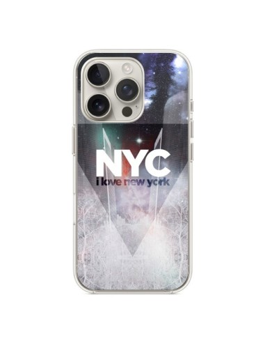 Coque iPhone 16 Pro I Love New York City Bleu - Javier Martinez