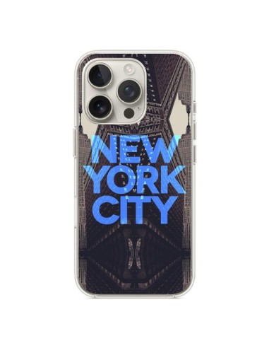 Coque iPhone 16 Pro New York City Bleu - Javier Martinez