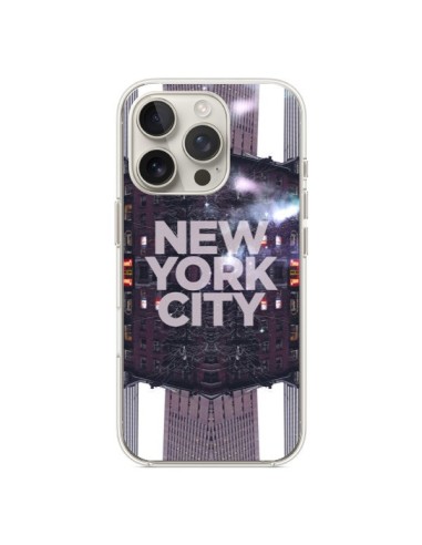 Coque iPhone 16 Pro New York City Violet - Javier Martinez