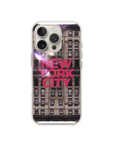 Coque iPhone 16 Pro New York City Buildings Rouge - Javier Martinez