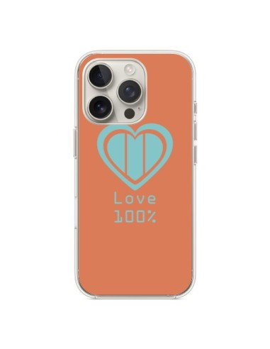 Coque iPhone 16 Pro Love 100% Coeur Amour - Julien Martinez