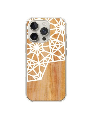 Coque iPhone 16 Pro Frozen Stars Etoile Bois Azteque Aztec Tribal - Jenny Mhairi