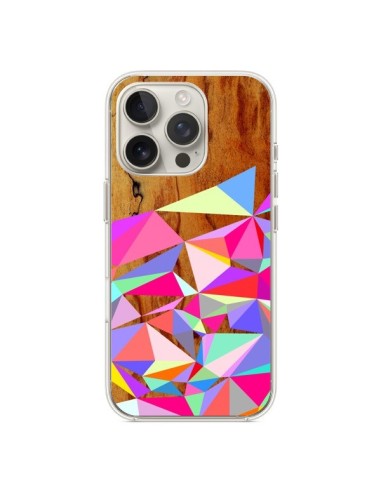 Coque iPhone 16 Pro Wooden Multi Geo Bois Azteque Aztec Tribal - Jenny Mhairi